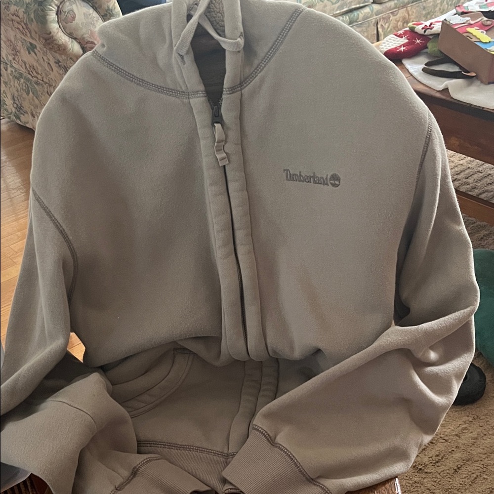 Timberland Taupe Full-Zip Hoodie